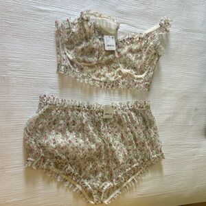 Free people Gimme Butterflies bra and shortie set